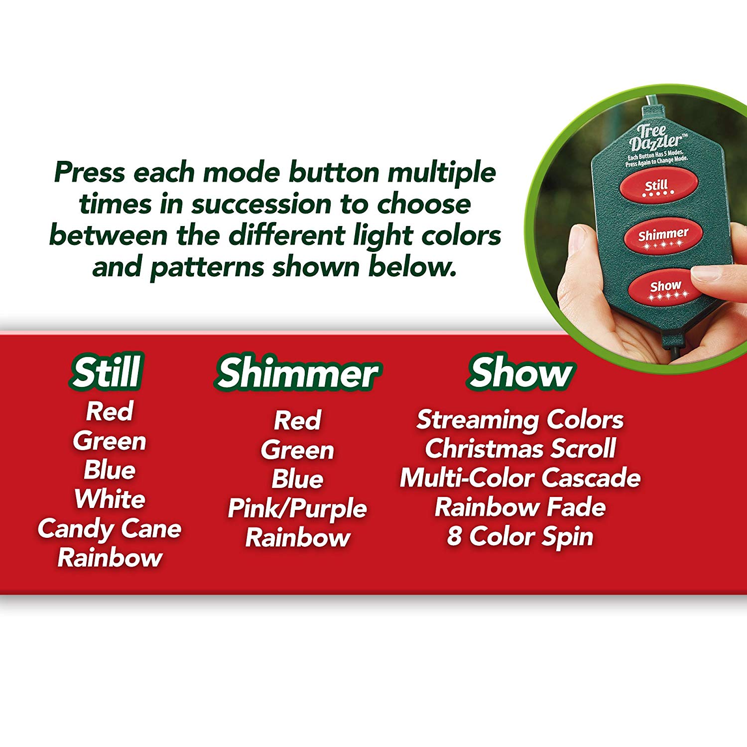 Χριστουγεννιάτικα Λαμπάκια LED RGB - 48 Λαμπτήρες - Tree Dazzler 16 Colors & Patterns